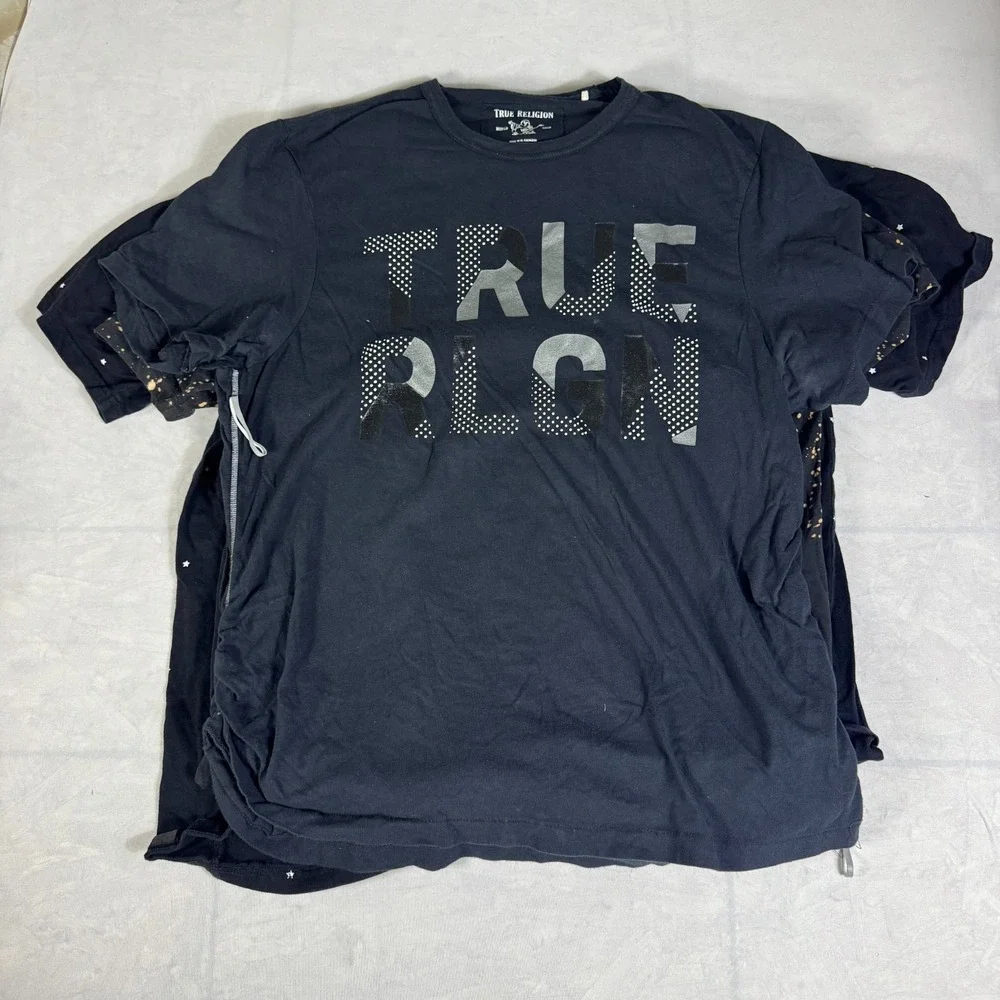 True Religion Mens Graphic T-Shirt Logo Crafted With Pride Parrot 2XL Lot Of 3